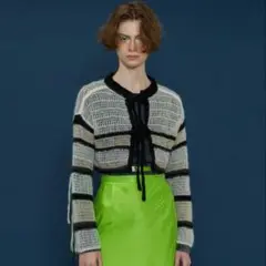 maison special モヘアボーダー2WAYメッシュニット