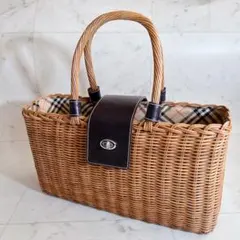 BURBERRY BLUE LABEL スクエア籠バッグノバチェック バーバリー - メルカリ