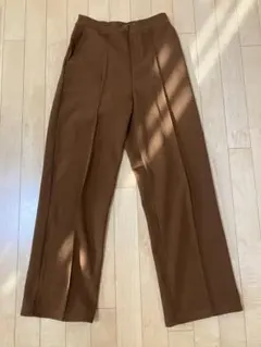 お値下げ中　ブラウン ワイドパンツ Mサイズ　裏起毛