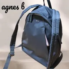 【美品】アニエスベー リュック バックパック グレー ✖️くすみピンク A4収納のサムネイル