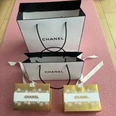 CHANELシャネルギフトボックスプレゼントラッピングBOX空箱 ショッパー