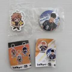 ハイキュー　くら寿司　めじるしチャーム　缶バッチ　烏野　日向　影山