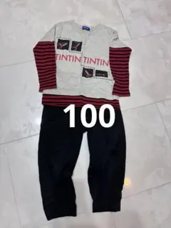 ユニクロ　xs 100 ボトムス　男の子　長ズボン　長袖　カットソー