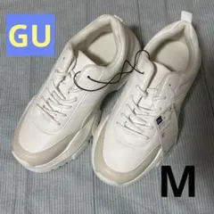 【未使用、タグ付き】GU ボリュームソールスニーカー　M ホワイト