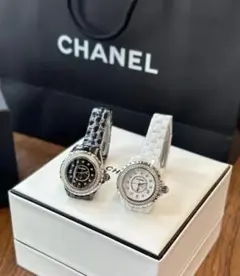 CHANEL アナログ腕時計セット ブラック ホワイト