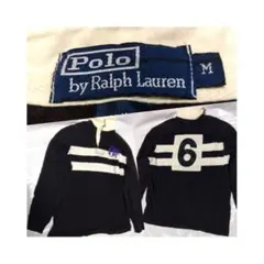 ラルフローレン ラガー シャツ 黒 ナンバリング ラグビー ゼッケン エンブレム