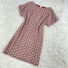 【美品】シビラ 半袖 ワンピース タンバリン 赤/白 キャミソール付き M