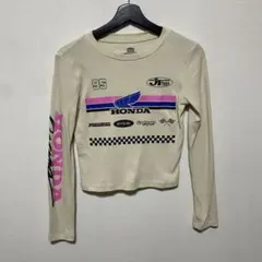 【HONDA】 長袖クロップドTシャツ Sサイズ