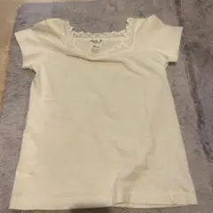 早いもの勝ち　agnès b. レース付きホワイトTシャツ 10 ansのサムネイル