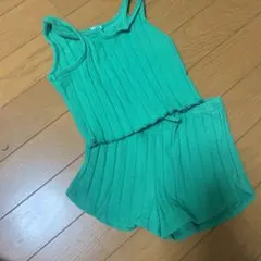 shein 2-3y グリーン　セットアップ