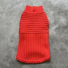 ROSE PICNIC 赤 リブ切り替えニット　犬服　DM