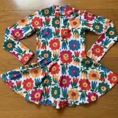 OCEAN & GROUND 花柄ラッシュガードワンピース水着 130cm