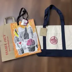 新品　トレジョTraderJoe's エコバッグ 2点