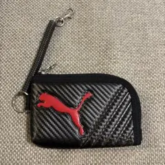 PUMA コインケース 財布 カーボン調 ブラック