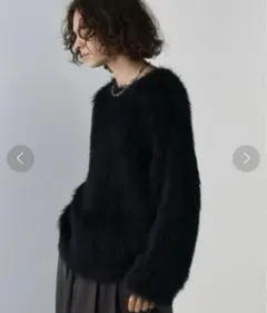 【美品】HARE ハレ ビッグシルエット シャギーニット 黒