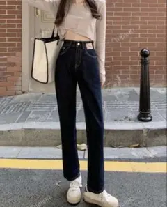 ハイウェストデニム