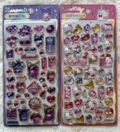 【正規品】日本未発売！クロミ　ハローキティ　ボンボンドロップシール　2枚セット