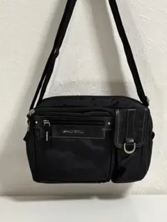 多機能 ショルダーバッグ ブラック メンズ レディース 斜めがけ