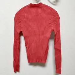 マリードール/長袖リブニット/トップス/プルオーバー/サーモンピンクのサムネイル