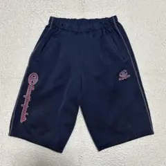 日本製 Champion チャンピオン ハーフパンツ レトロ 刺繍 ロゴ 紺 Oのサムネイル