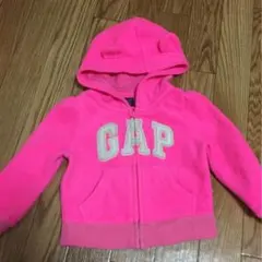babygap 90cm ショッキングピンク くま耳 パーカー