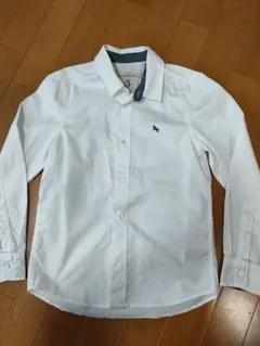 130〜140　ホワイト長袖シャツ　綿100