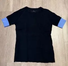 uniform experiment バイカラー 半袖カットソー Tシャツ 黒青
