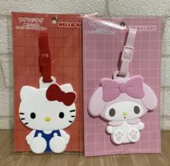 【新品】ハローキティ、マイメロディ ラゲッジタグ 2個セット