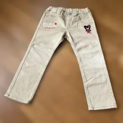 ミキハウスDOUBLE.B ベージュ ストレートパンツ 100cm