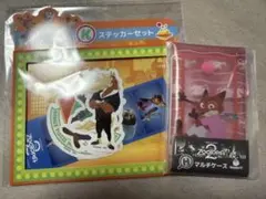 ズートピア　ハッピーくじ　マルチケース　ニック　ステッカーセット