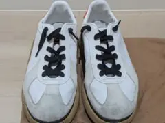 レトロスタイル ホワイト/オレンジ スニーカー