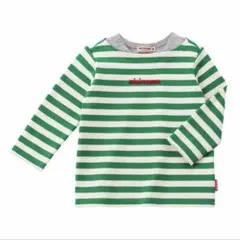 MIKIHOUSE ミキハウス 緑 グリーン ボーダー 長袖 ロンT トレーナー