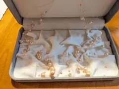 ピンク淡水パールネックレス