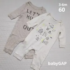 babyGAP　長袖カバーオール2枚セット　3-6m60