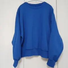 バックジッパー付き　スウェット　ロイヤルブルー