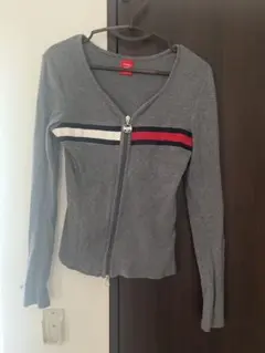 TOMMY GIRL グレー 長袖 ジップアップ カーディガンのサムネイル
