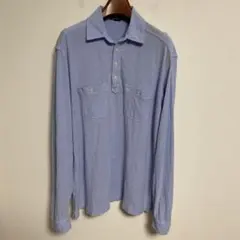 POLO RALPH LAUREN 薄青 長袖ポロシャツ XL