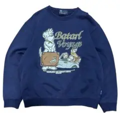 90s Batarl Voyage 両面プリント クルーネック スウェット