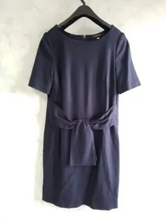 ジャスグリッティー ウールワンピース ネイビー