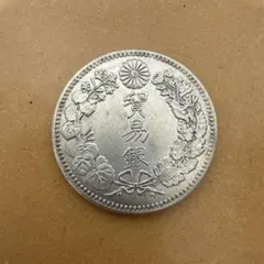古銭 新一圓銀貨 明治二十年 近代貨幣 アンティークコレクション 遺品