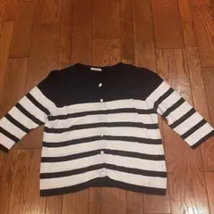 Rose Tiara 濃紺白ストライプカーディガン