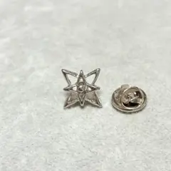 トゥインクルスターミニブローチピンきらきら星ピンズ二重ピンバッジ シルバーカラー