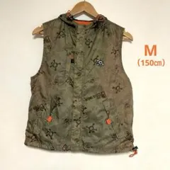 ブルークロス　ナイロンベスト　裏起毛　Mサイズ