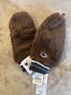 Champion ブラウン フリースミトン