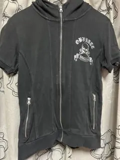 OBVATE ブラックパーカー フード付き y2k グランジ