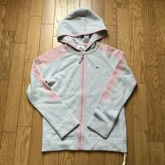 LACOSTE フルジップパーカー サイズ40 グレー/ピンク　美品
