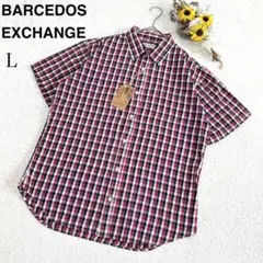 タグ付き【BARCEDOS EXCHANGE】半袖 ネルシャツ 美品 レッド系Lのサムネイル