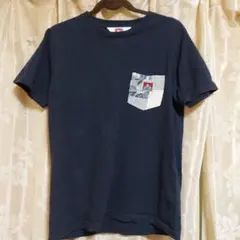 BEN DAVIS パッチワークポケット 半袖Tシャツ ネイビーのサムネイル