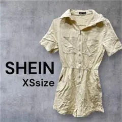 SHEIN ✨️【XS】クリーム色 オールインワン ショートパンツ