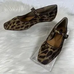 新品 EVOL イーボル レオパード メリージェーン フラットパンプス 22.5